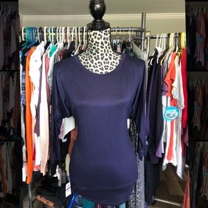 Navy white mark dolman tunic